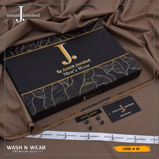 J. Junaid Jamshed Men's Wash N Wear Unstitched Suit -
