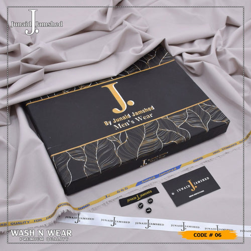 J. Junaid Jamshed Men's Wash N Wear Unstitched Suit -